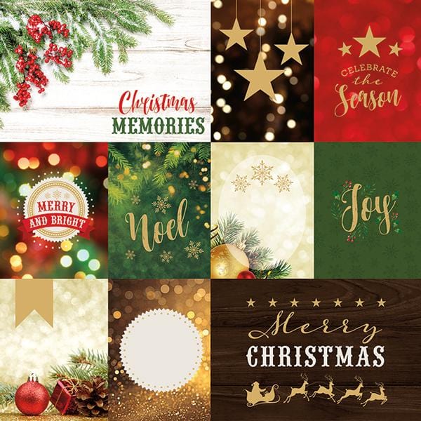 christmas joy tags 12" double sided foil scrapbook paper