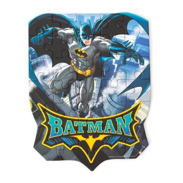 mini die cut jigsaw puzzle featuring Batman, shown on white background.