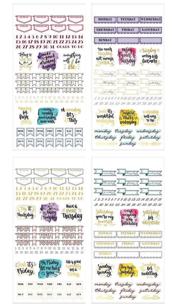 creative journaling sticker bundle