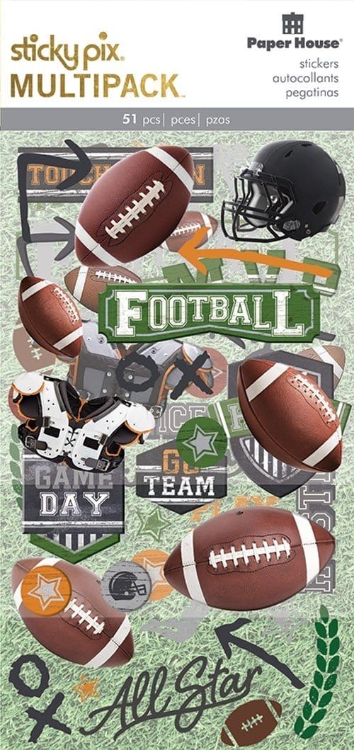 football mixed sticker pack