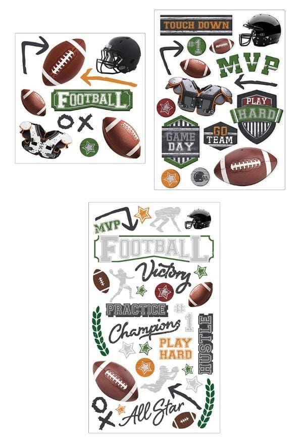 football mixed sticker pack
