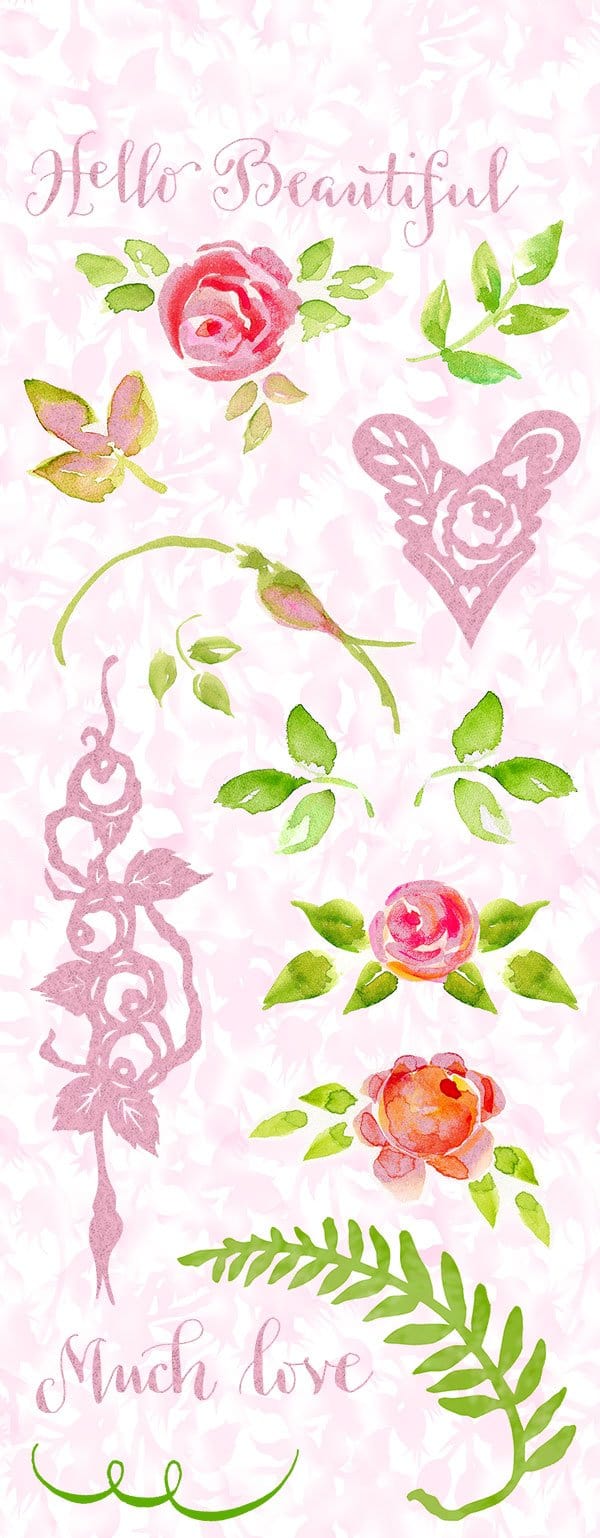 happy thoughts clear stickers