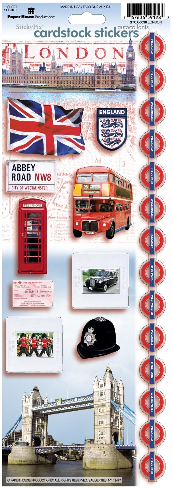 London Cardstock Stickers