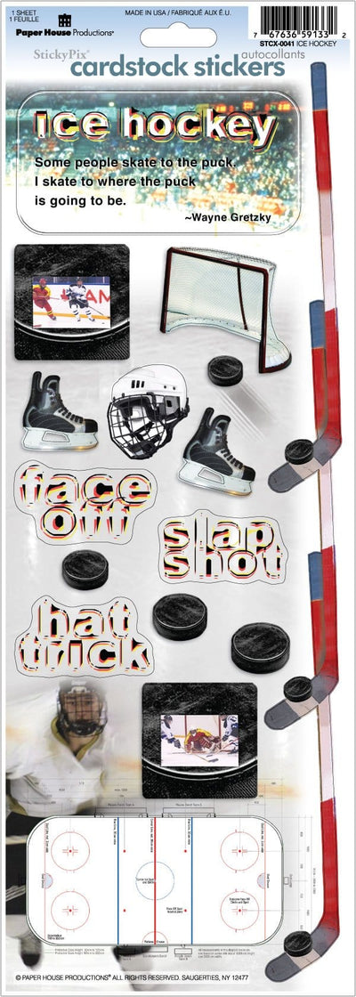 hockey cardstock stickers
