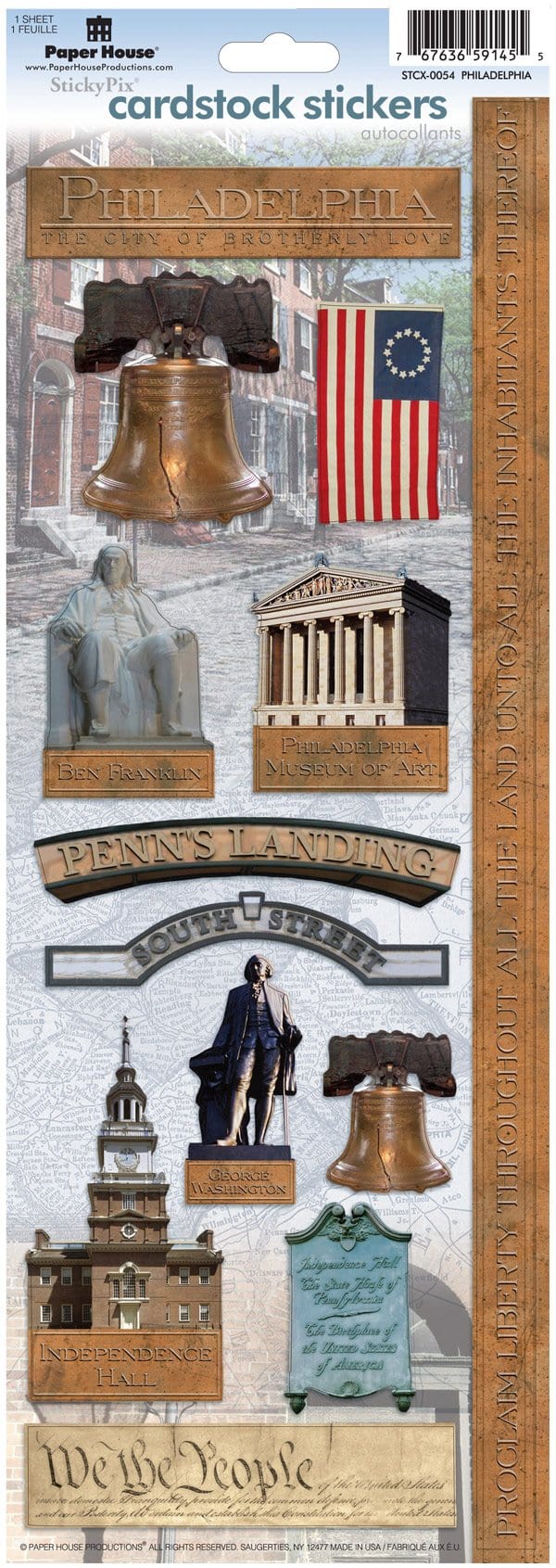 Scrapbook Stickers - Philadelphia