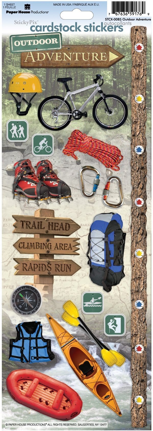 Outdoor Adventure Cardstock Stickers