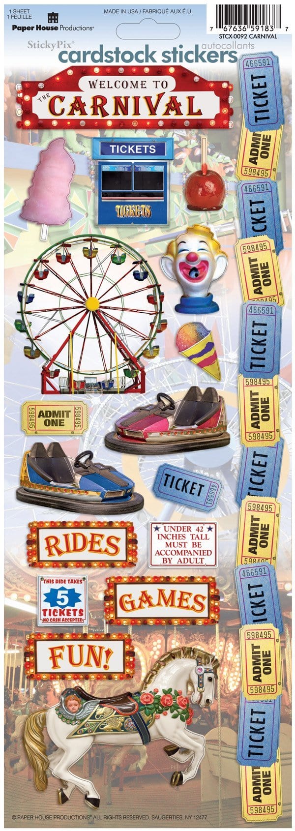 Carnival Cardstock Stickers