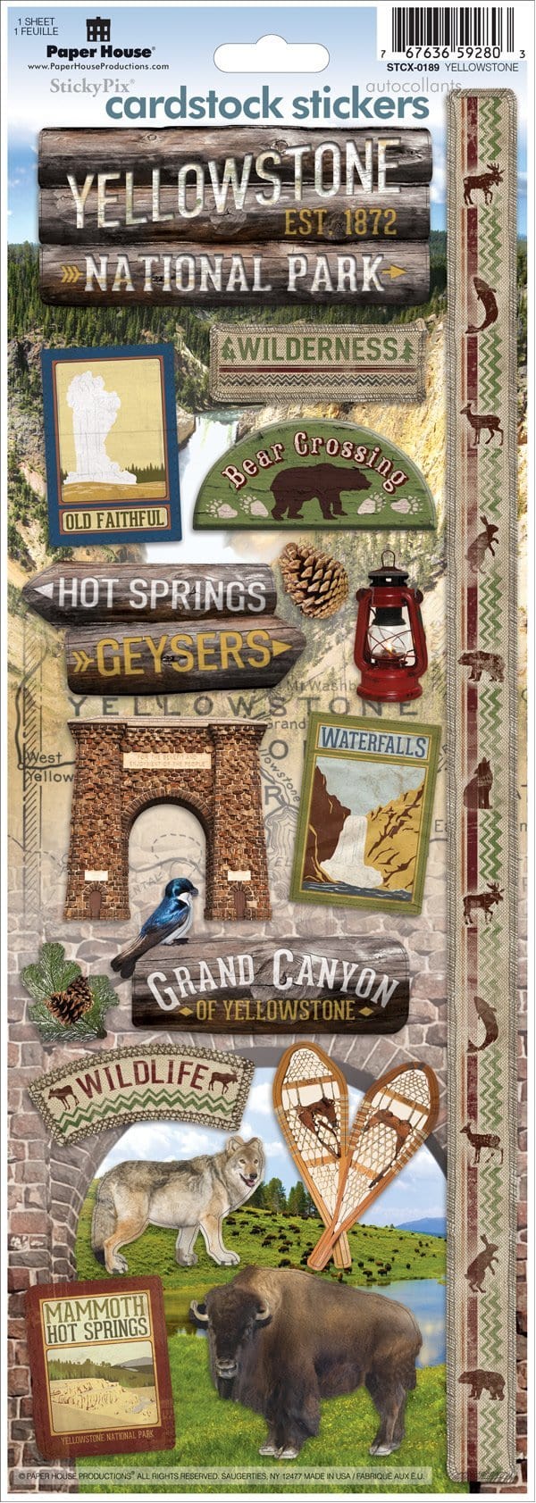 Yellowstone Cardstock Stickers
