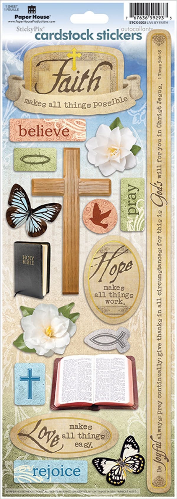 Faith Cardstock Stickers