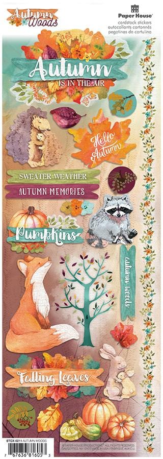 autumn woods cardstock sticker