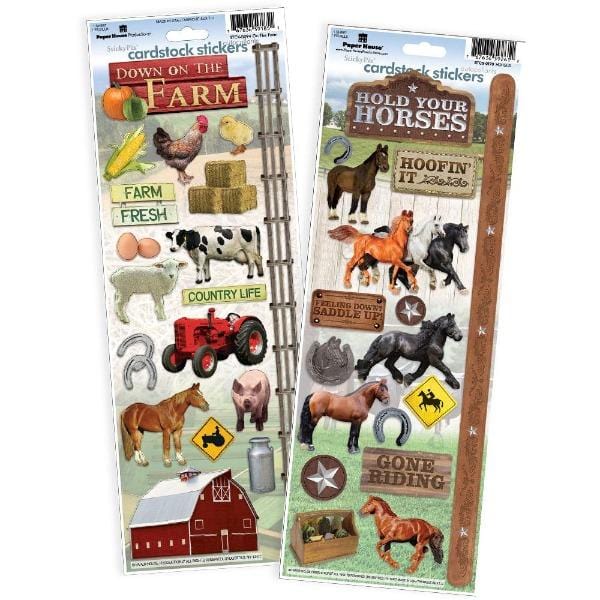 horse/farm cardstock sticker value pack