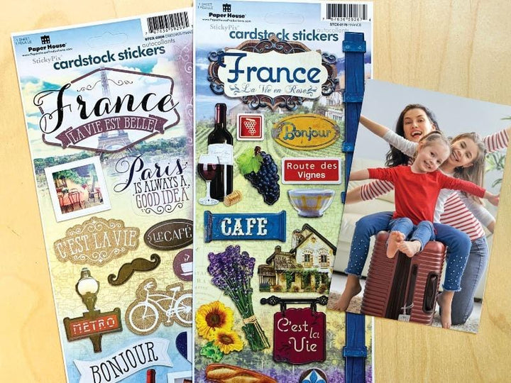 France cardstock sticker value pack