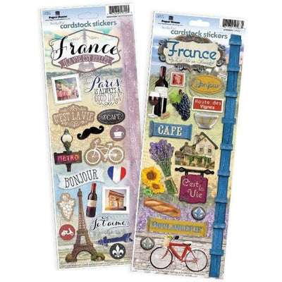 France cardstock sticker value pack