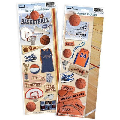 basketball cardstock sticker value pack