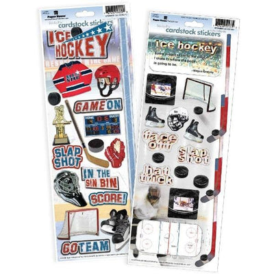 Ice hockey cardstock sticker value pack