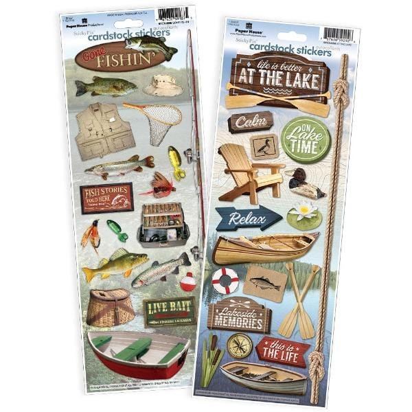 fishing/lake cardstock sticker value pack