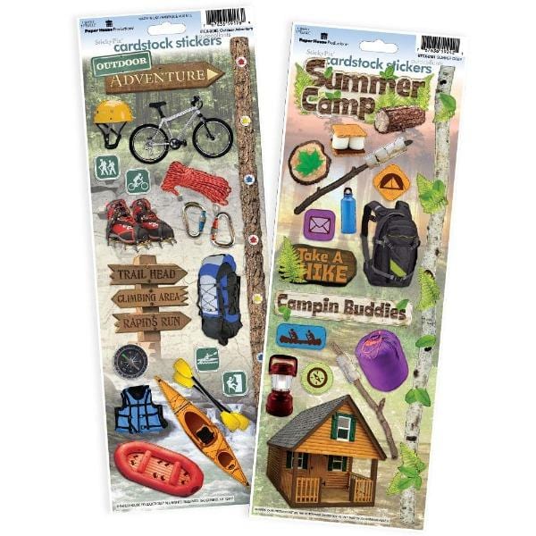 outdoors/camping cardstock sticker value pack