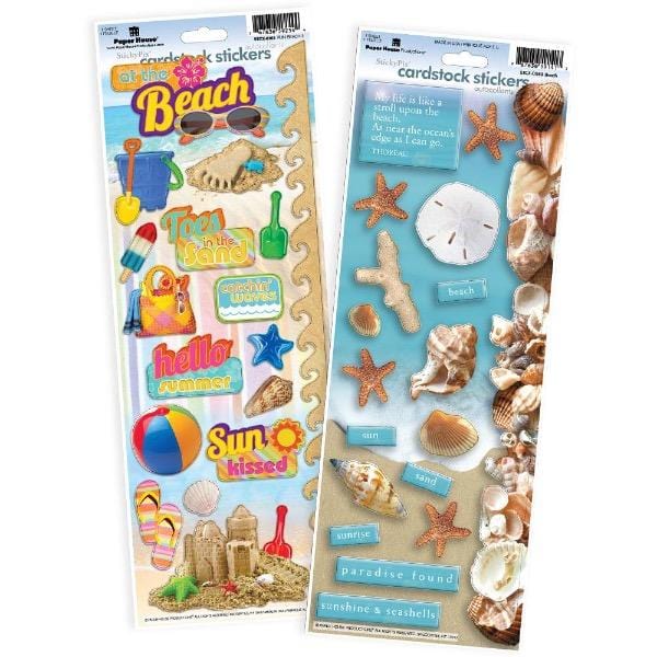 beach cardstock sticker value pack