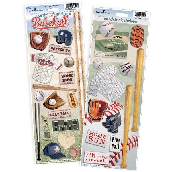 baseball cardstock sticker value pack