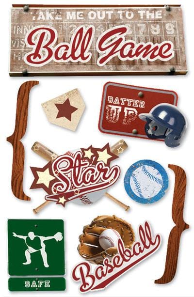 Paper House 3D Stickers - Baseball