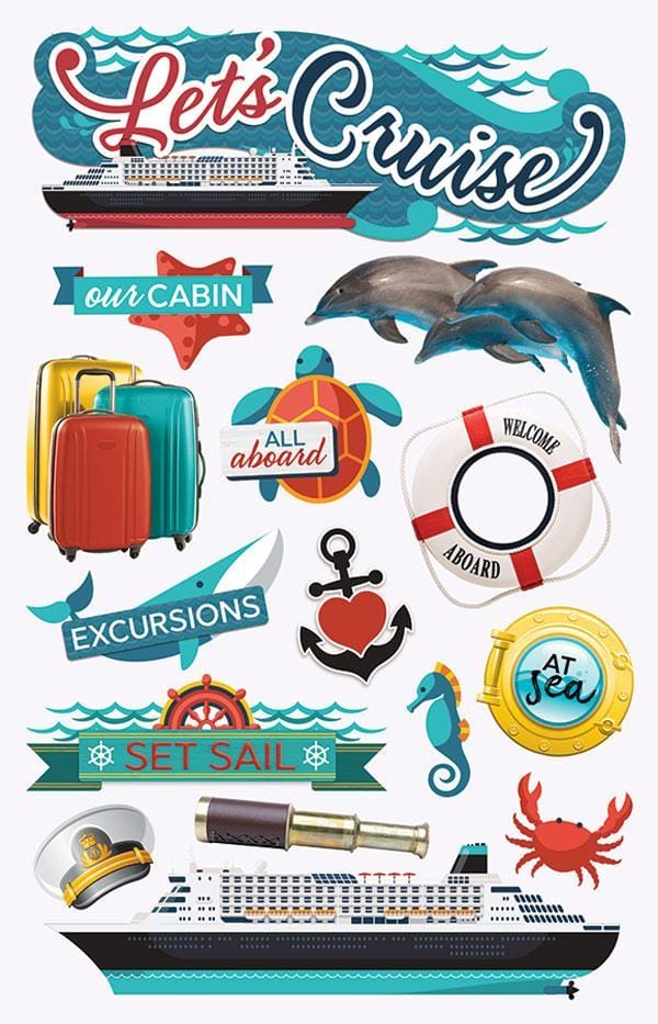 Let's Cruise 3D Sticker