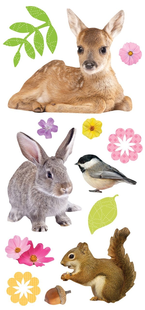 baby animals puffy sticker