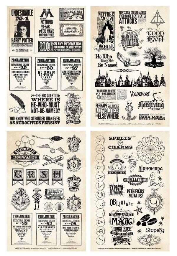 Harry Potter papers &amp; proclamations sticker pack