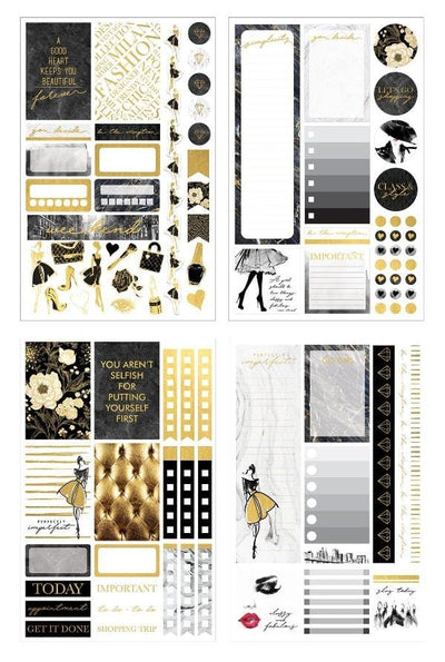 four sheets of fifth avenue planner stickers