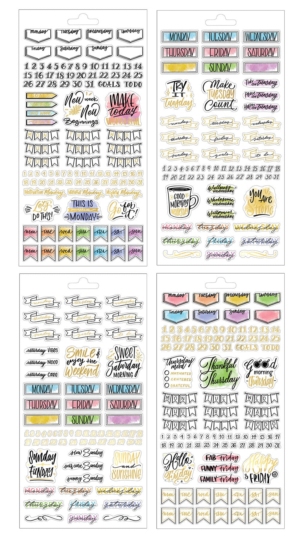 Week Numbers Stickers Planner Stickers - Creative Journaling Weekly II – Paper House Productions