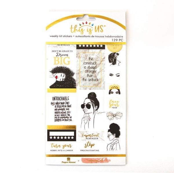 glamorous girls weekly kit planner stickers