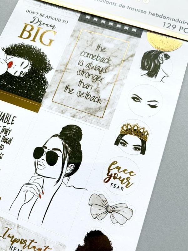 glamorous girls weekly kit planner stickers