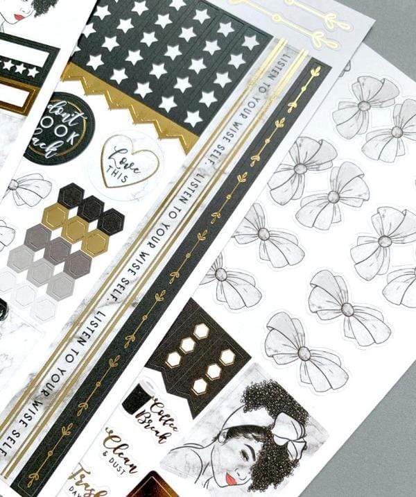 glamorous girls weekly kit planner stickers