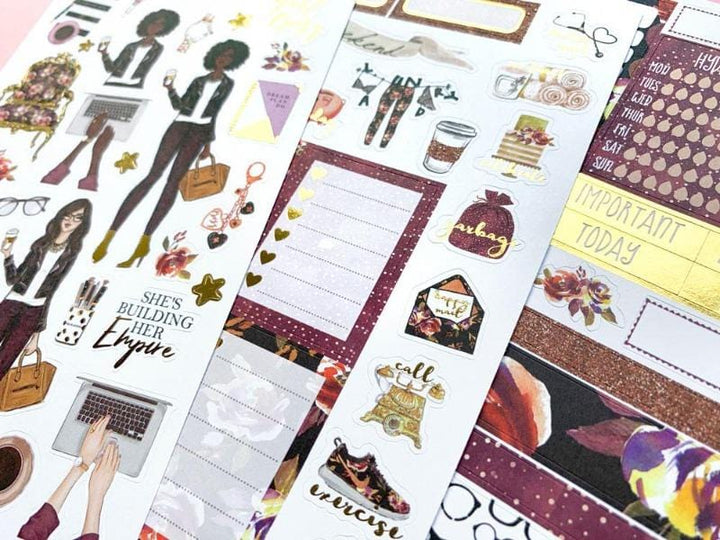 girl boss weekly kit planner sticker