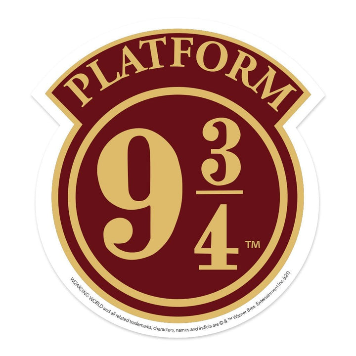vinyl laptop sticker featuring Harry Potter Platform 9 3/4 sign.