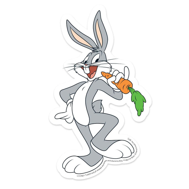 vinyl laptop sticker featuring a diecut Bugs Bunny illustration.