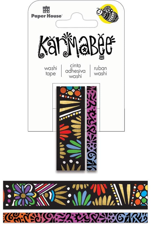 bright and bold pattern washi tape set