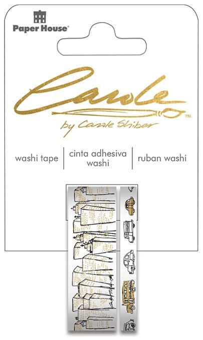 carole shiber hand-painted cityscape washi tape set